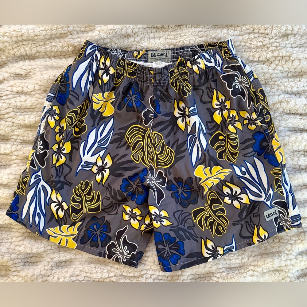 Men's Swim Shorts with Tropical Print